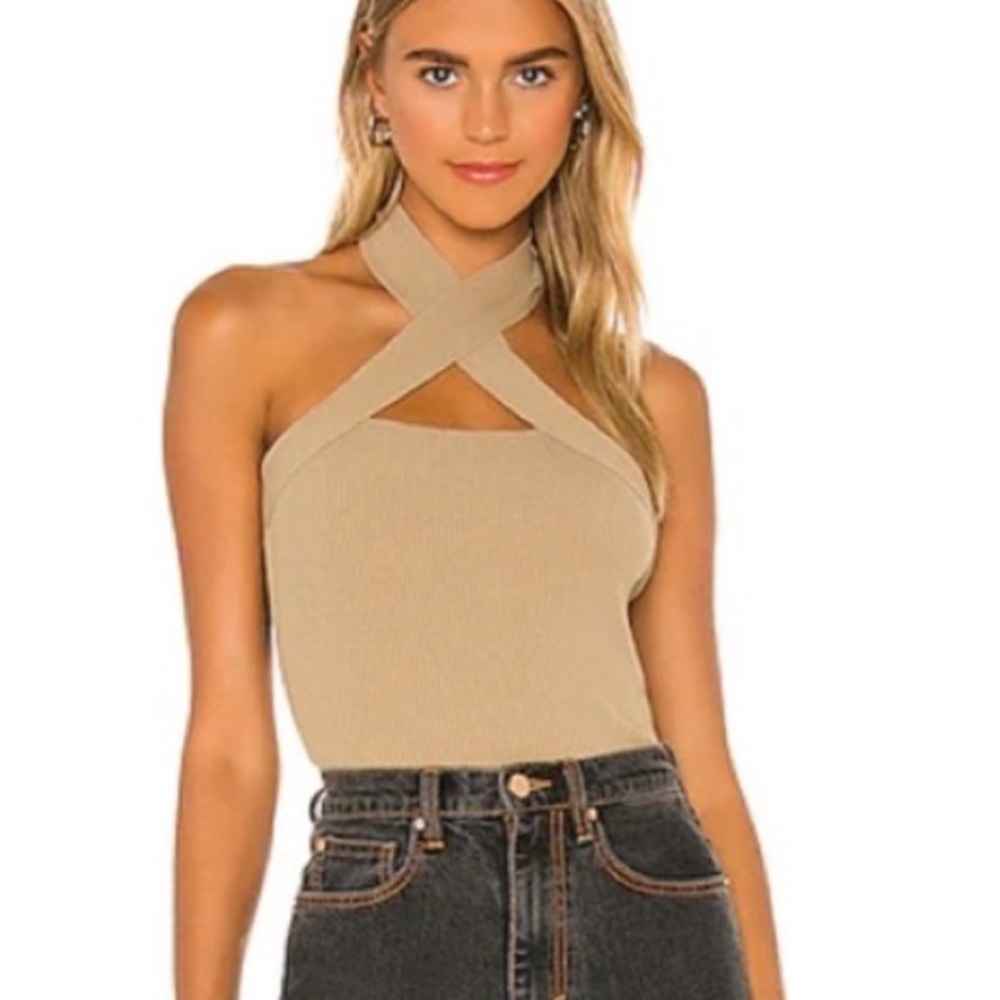 NBD Beige Halter Top